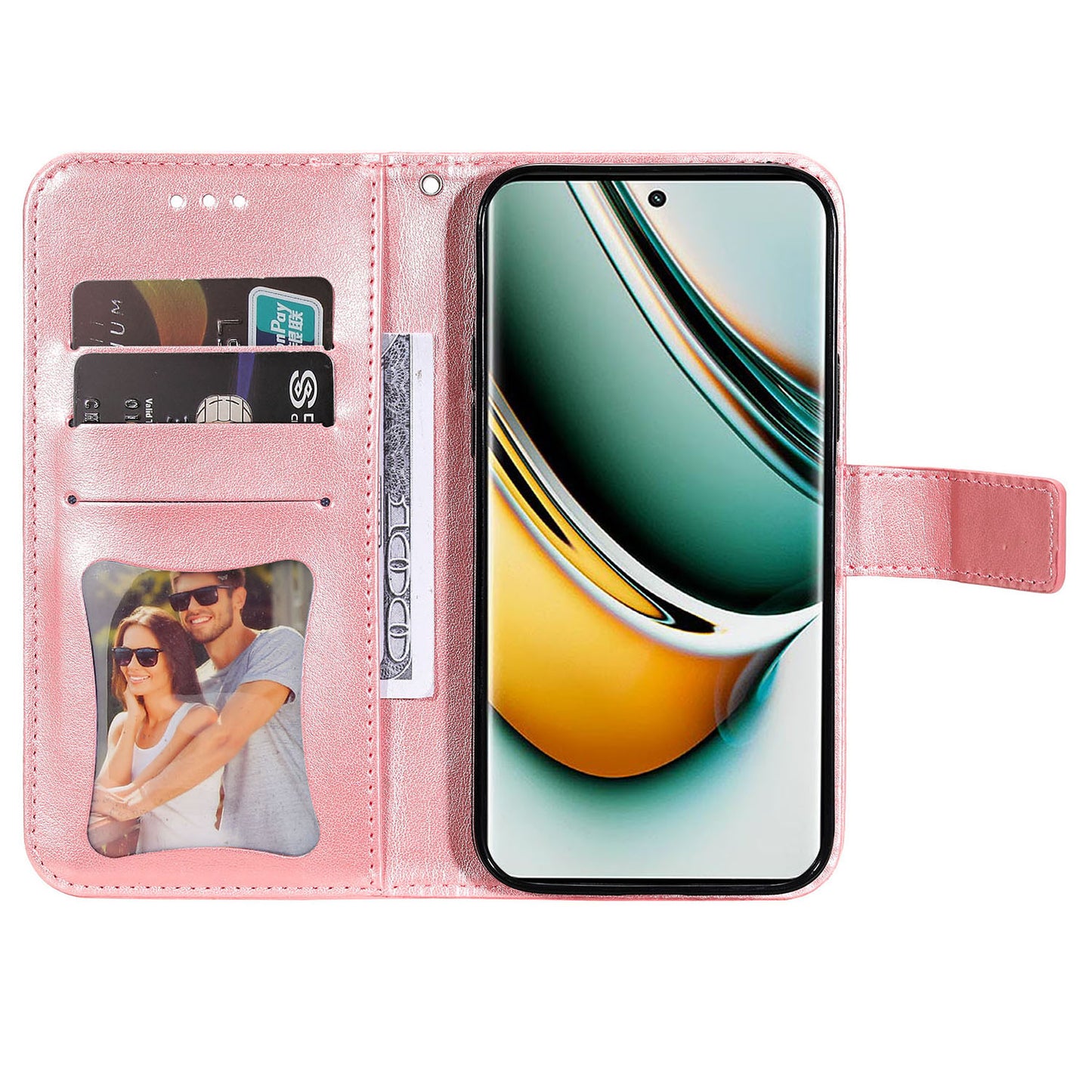 For Realme 11 Pro 5G / 11 Pro+ 5G Mobile Phone Shell Stand Wallet Imprinted Flower PU Leather Cover Phone Case