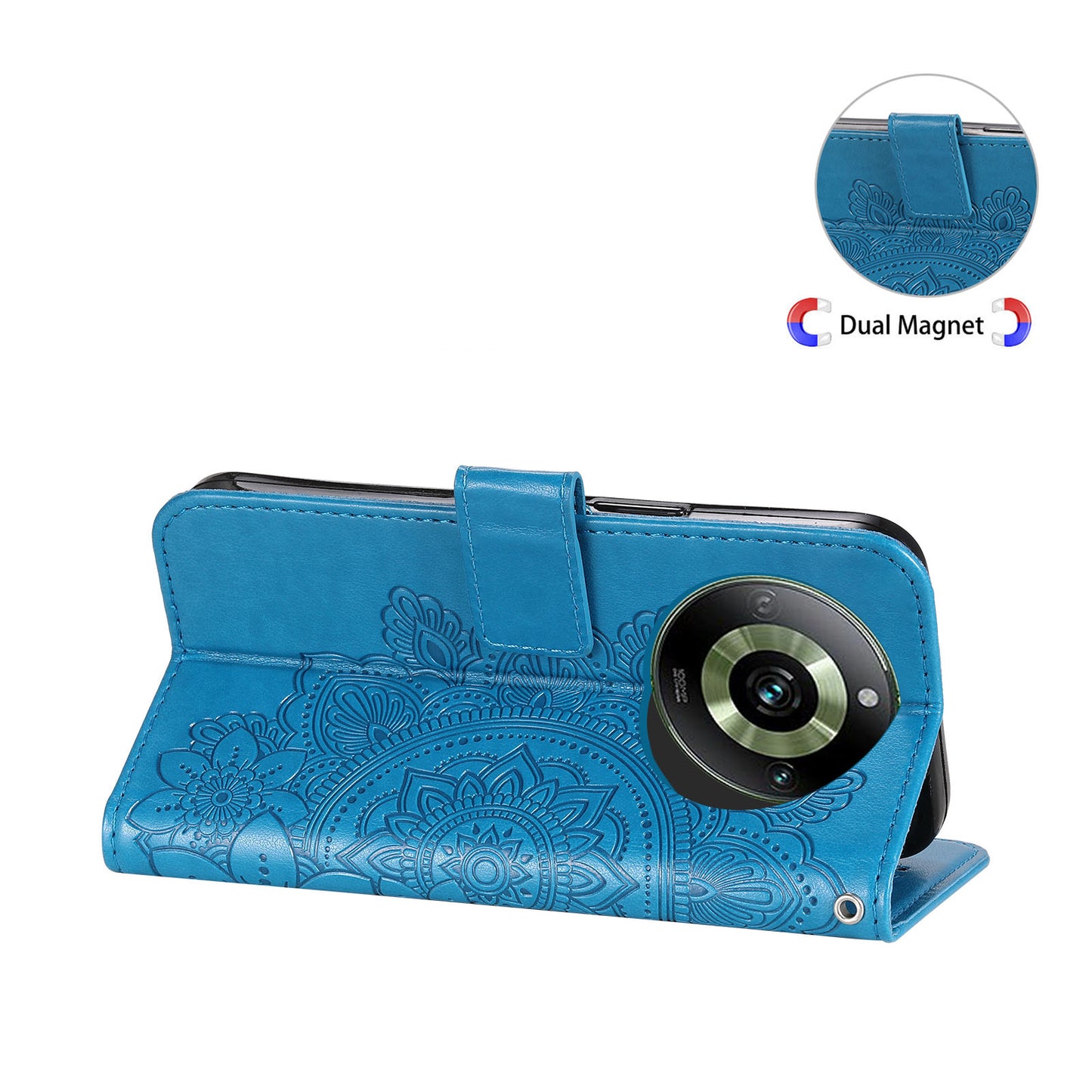 For Realme 11 Pro 5G / 11 Pro+ 5G Mobile Phone Shell Stand Wallet Imprinted Flower PU Leather Cover Phone Case