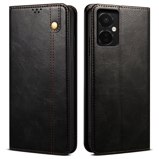 For OnePlus Nord CE3 5G Leather Case Waxy Crazy Horse Texture Stand Wallet Phone Cover