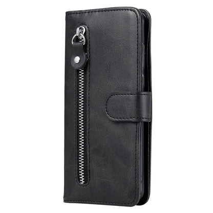 For Oppo Reno10 Pro+ 5G Calf Texture Phone Case Zipper Pocket Wallet Foldable Stand Cover