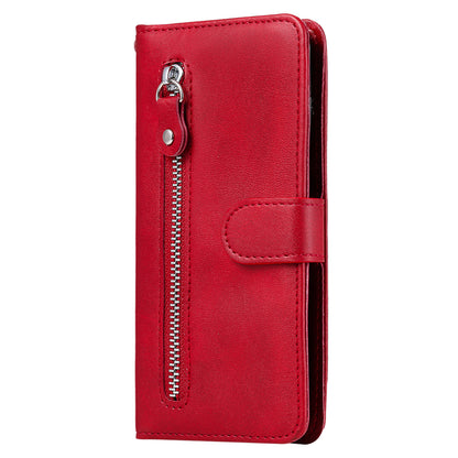For Oppo Reno10 Pro+ 5G Calf Texture Phone Case Zipper Pocket Wallet Foldable Stand Cover