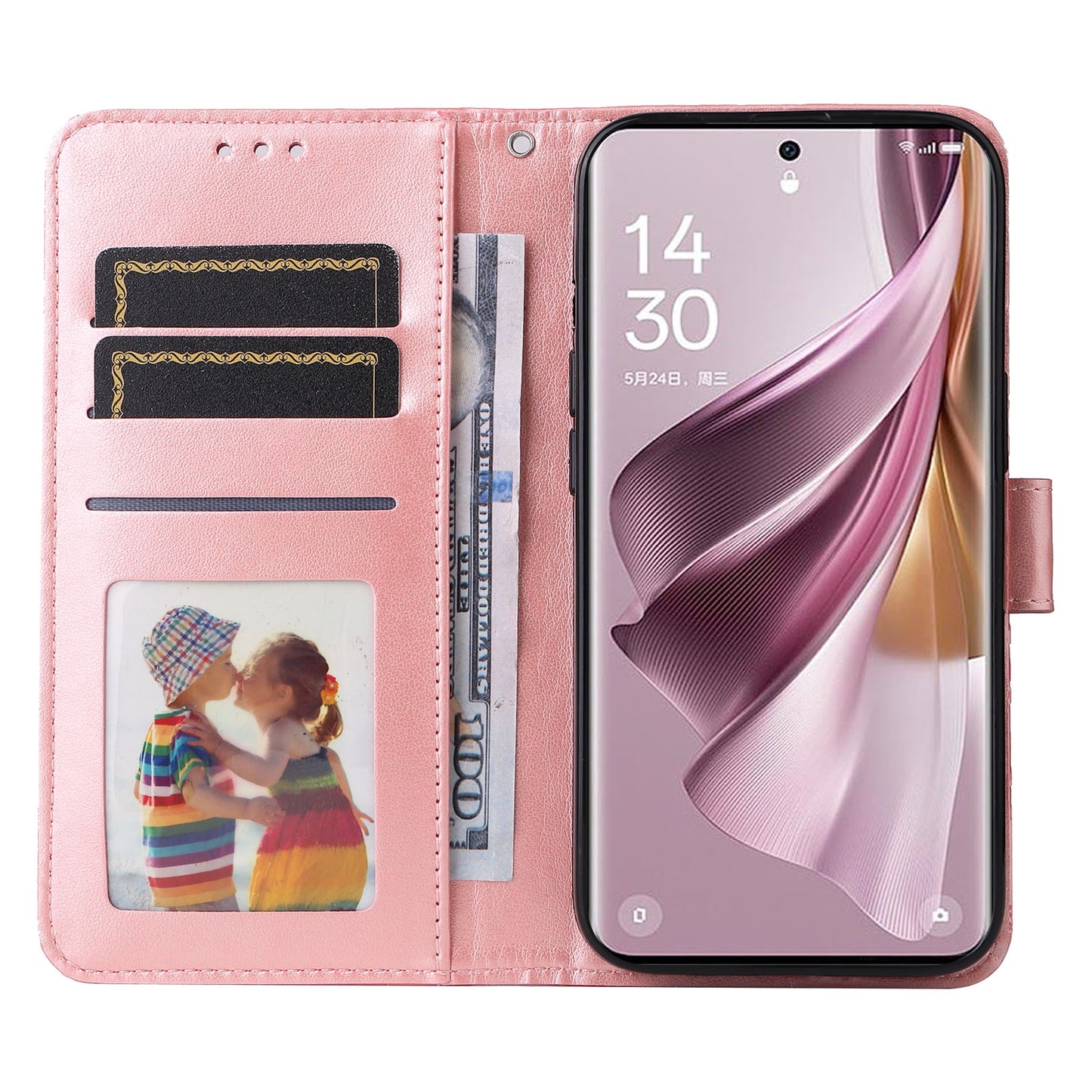 For Oppo Reno10 Pro+ 5G Book Style Protective Cover Sunflower Imprinted Stand Leather Wallet Case