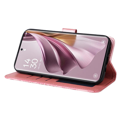 For Oppo Reno10 Pro+ 5G Book Style Protective Cover Sunflower Imprinted Stand Leather Wallet Case