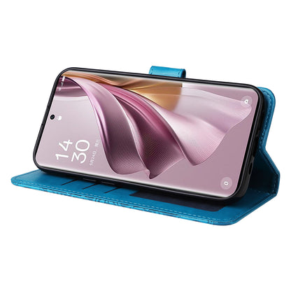 For Oppo Reno10 Pro+ 5G Book Style Protective Cover Sunflower Imprinted Stand Leather Wallet Case