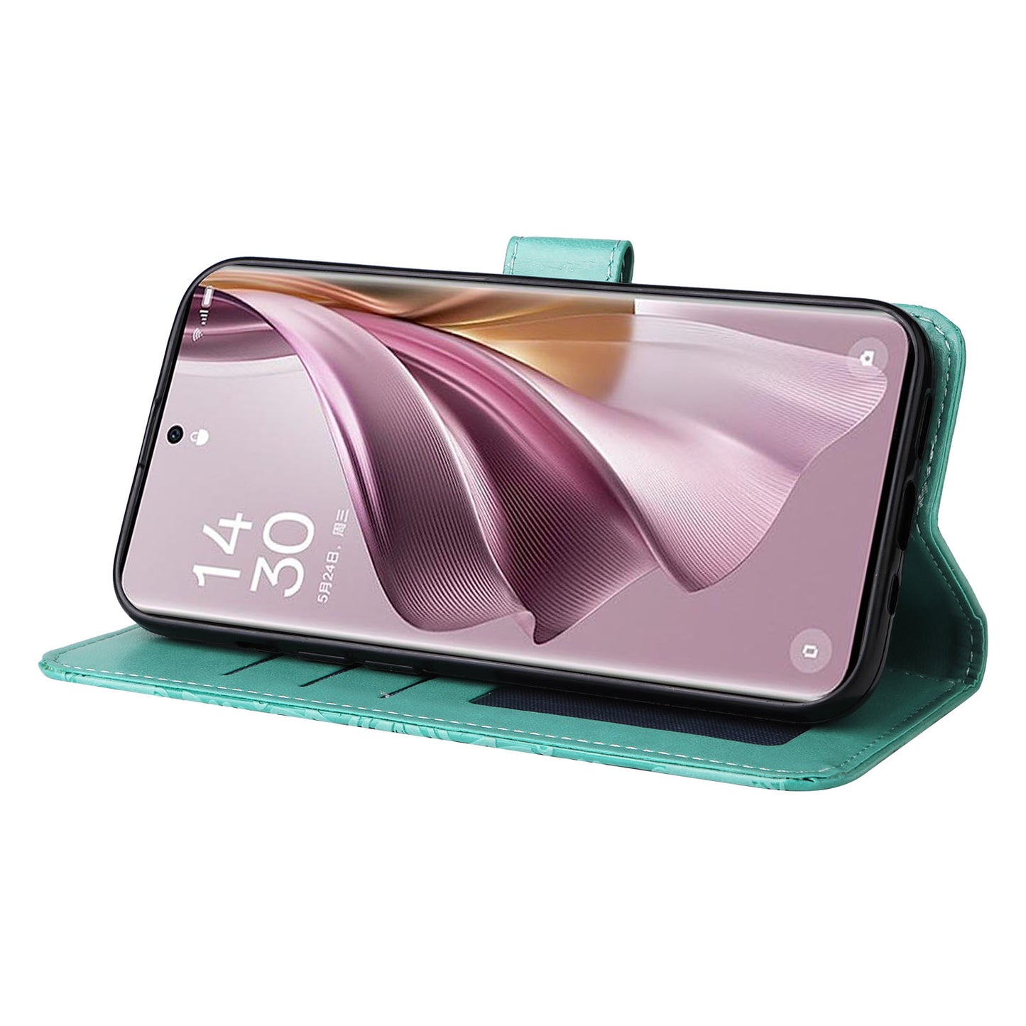 For Oppo Reno10 Pro+ 5G Book Style Protective Cover Sunflower Imprinted Stand Leather Wallet Case