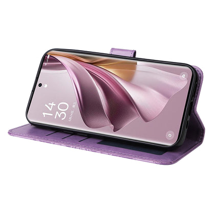 For Oppo Reno10 Pro+ 5G Book Style Protective Cover Sunflower Imprinted Stand Leather Wallet Case