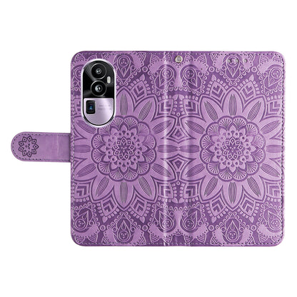 For Oppo Reno10 Pro+ 5G Book Style Protective Cover Sunflower Imprinted Stand Leather Wallet Case