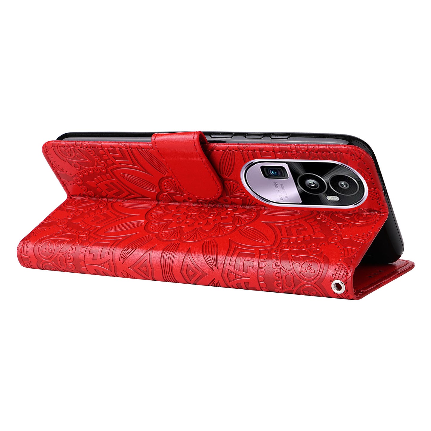 For Oppo Reno10 Pro+ 5G Book Style Protective Cover Sunflower Imprinted Stand Leather Wallet Case