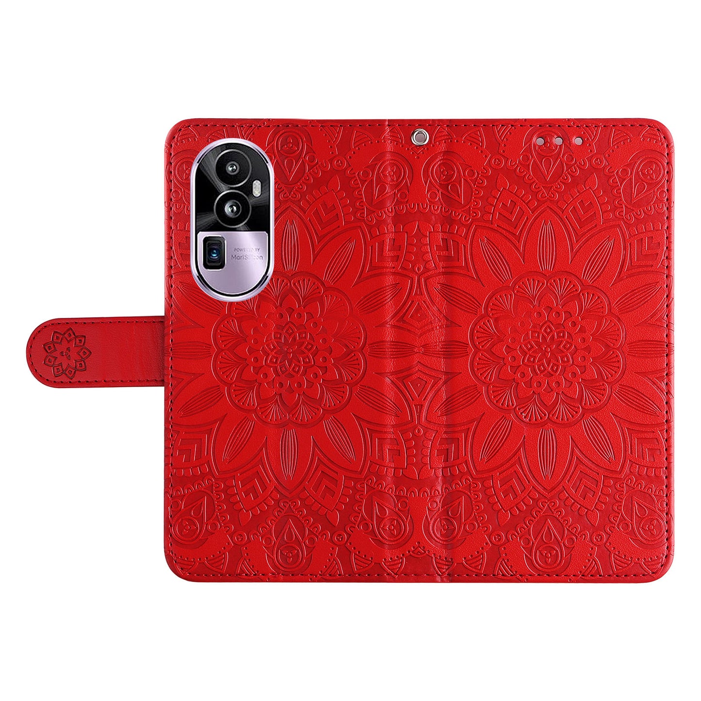 For Oppo Reno10 Pro+ 5G Book Style Protective Cover Sunflower Imprinted Stand Leather Wallet Case