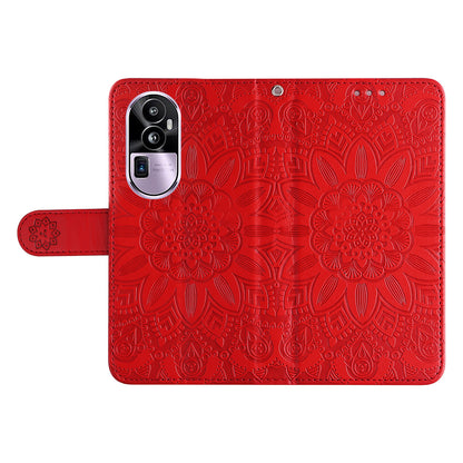 For Oppo Reno10 Pro+ 5G Book Style Protective Cover Sunflower Imprinted Stand Leather Wallet Case