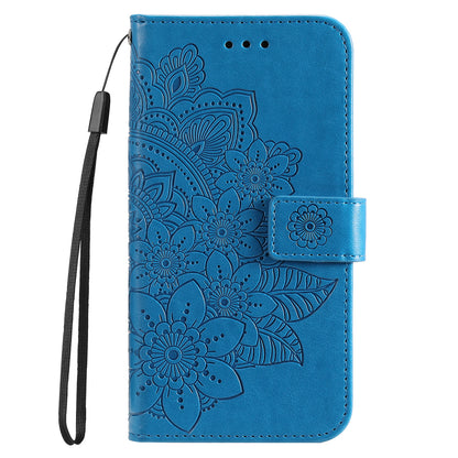 For Oppo Reno10 Pro+ 5G Imprinted Flower Cover Phone Case Foldable Stand Wallet PU Leather Shell