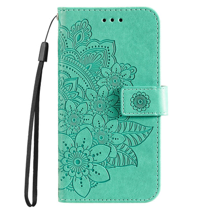 For Oppo Reno10 Pro+ 5G Imprinted Flower Cover Phone Case Foldable Stand Wallet PU Leather Shell