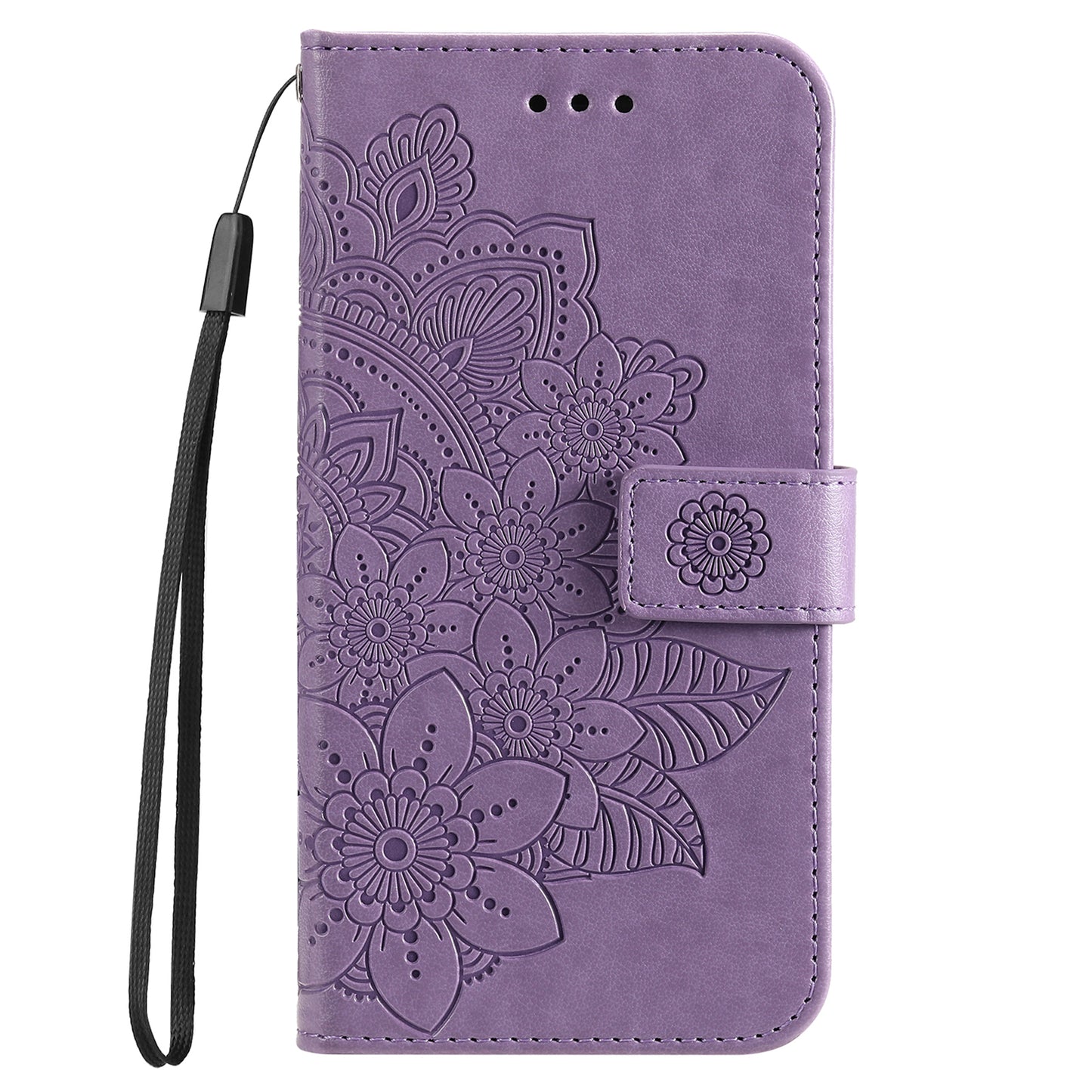 For Oppo Reno10 Pro+ 5G Imprinted Flower Cover Phone Case Foldable Stand Wallet PU Leather Shell