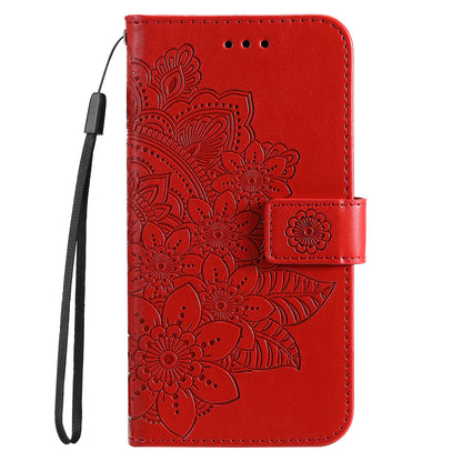 For Oppo Reno10 Pro+ 5G Imprinted Flower Cover Phone Case Foldable Stand Wallet PU Leather Shell