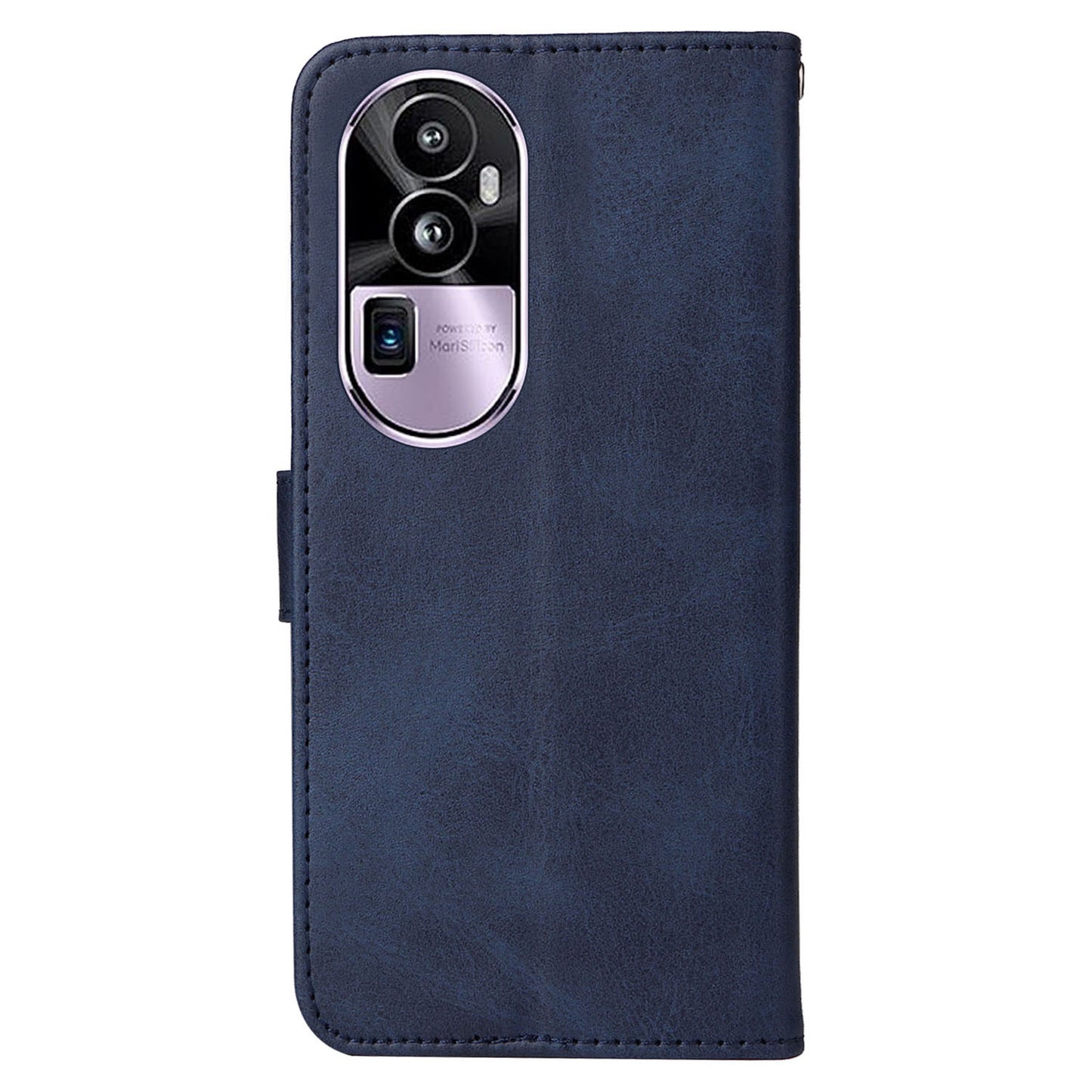 For Oppo Reno10 Pro+ 5G Flip Cover Wallet Stand Calf Texture PU Leather Phone Case with Strap