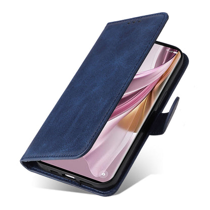 For Oppo Reno10 Pro+ 5G Flip Cover Wallet Stand Calf Texture PU Leather Phone Case with Strap