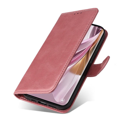 For Oppo Reno10 Pro+ 5G Flip Cover Wallet Stand Calf Texture PU Leather Phone Case with Strap