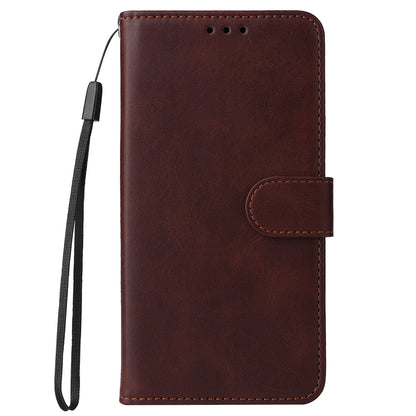 For Oppo Reno10 Pro+ 5G Flip Cover Wallet Stand Calf Texture PU Leather Phone Case with Strap