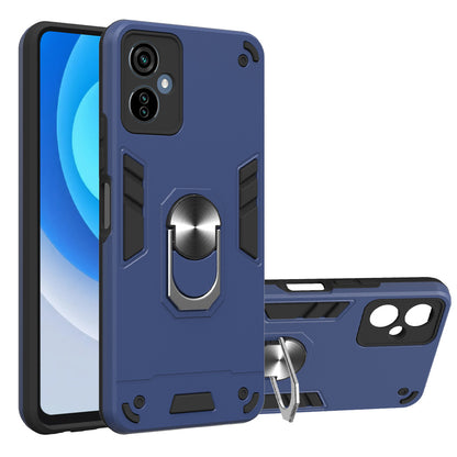 YB PC Series-1 for Tecno Camon 19 Neo 4G Rotary Ring Kickstand TPU + PC Back Cover Anti-drop Phone Case