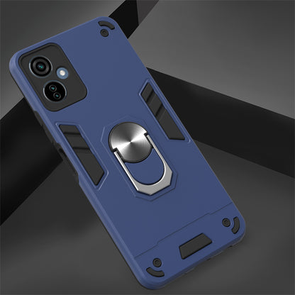 YB PC Series-1 for Tecno Camon 19 Neo 4G Rotary Ring Kickstand TPU + PC Back Cover Anti-drop Phone Case