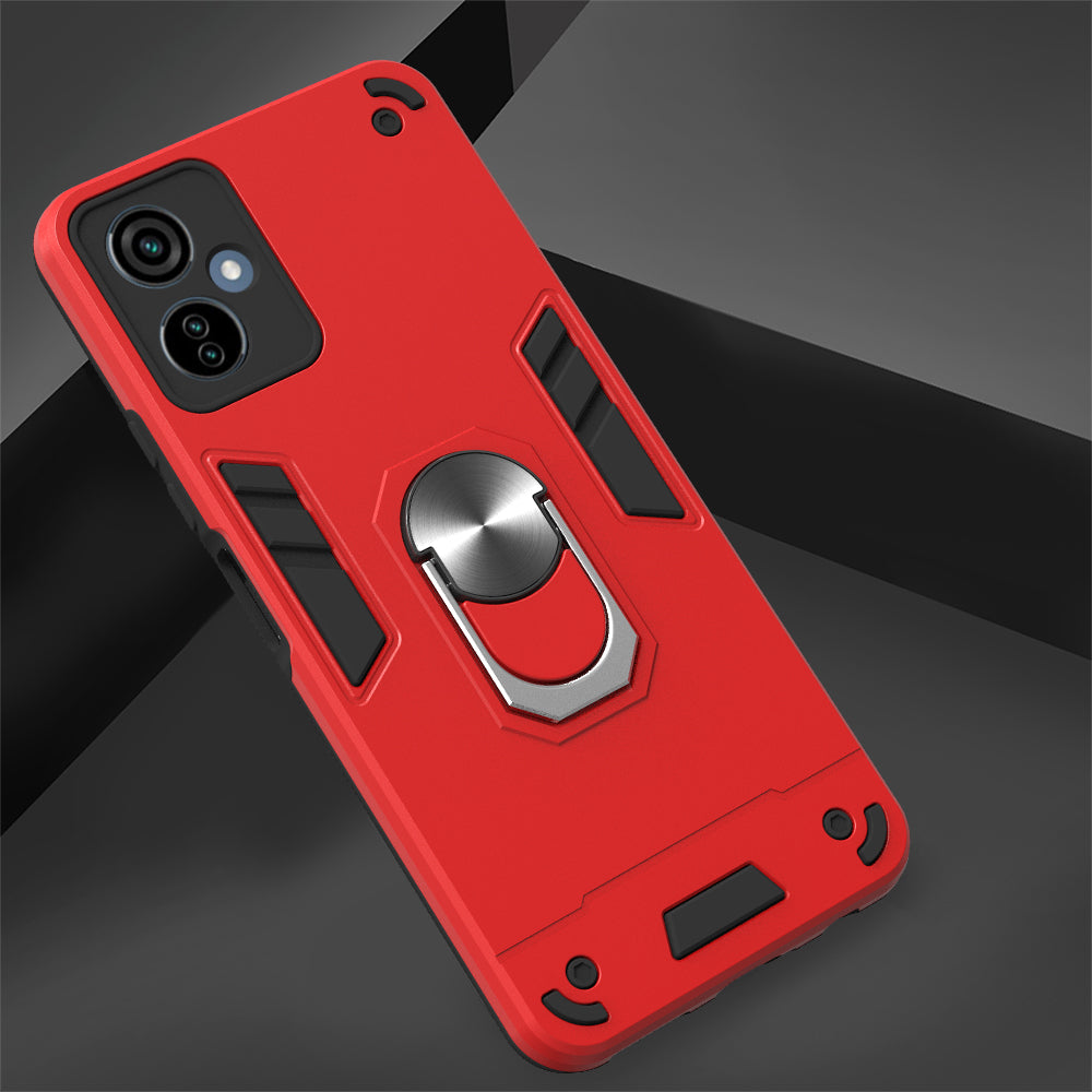 YB PC Series-1 for Tecno Camon 19 Neo 4G Rotary Ring Kickstand TPU + PC Back Cover Anti-drop Phone Case