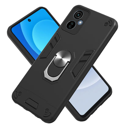 YB PC Series-1 for Tecno Camon 19 Neo 4G Rotary Ring Kickstand TPU + PC Back Cover Anti-drop Phone Case