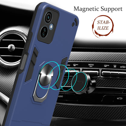 YB PC Series-1 for Tecno Camon 19 Neo 4G Rotary Ring Kickstand TPU + PC Back Cover Anti-drop Phone Case