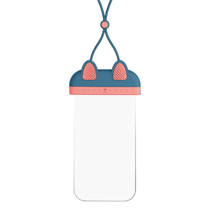 Waterproof Phone Pouch Fits Up to 7 Cell Phone Cute Cat IPX8 Phone Protector Clear TPU Dry Bag Screen Touch Sensitivity