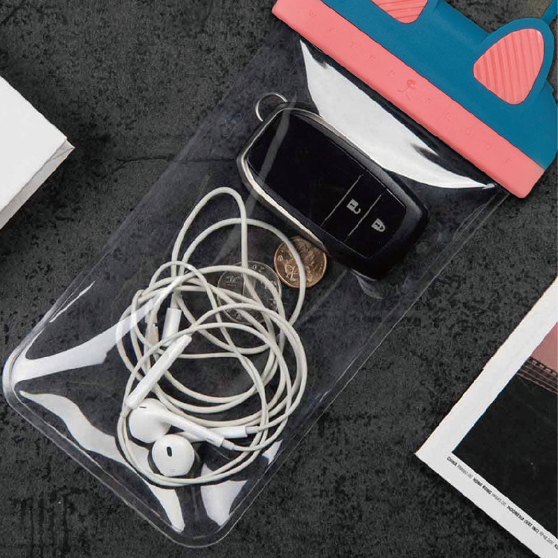 Waterproof Phone Pouch Fits Up to 7 Cell Phone Cute Cat IPX8 Phone Protector Clear TPU Dry Bag Screen Touch Sensitivity