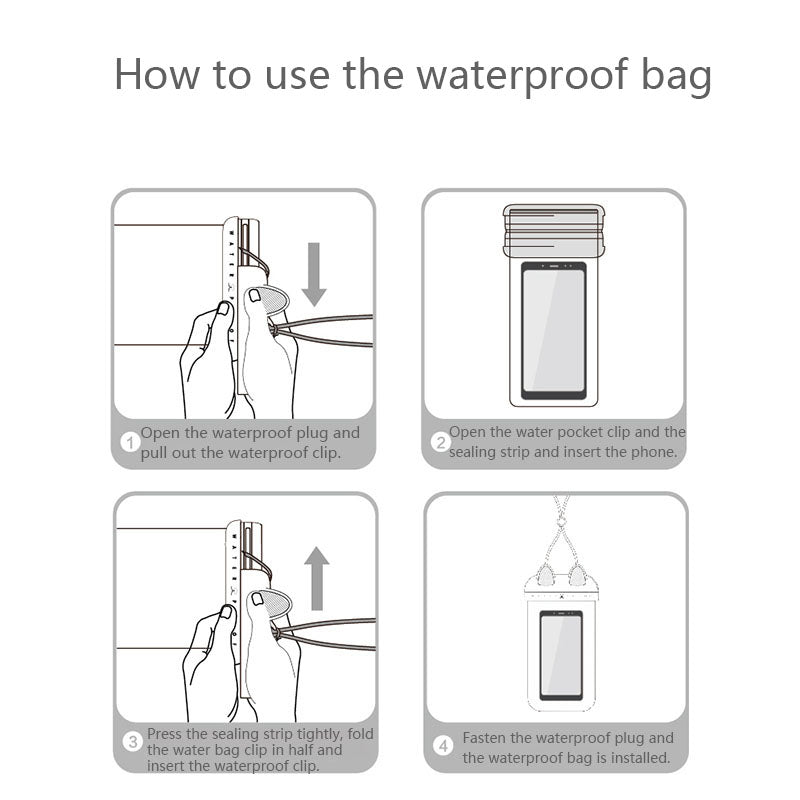 Waterproof Phone Pouch Fits Up to 7 Cell Phone Cute Cat IPX8 Phone Protector Clear TPU Dry Bag Screen Touch Sensitivity