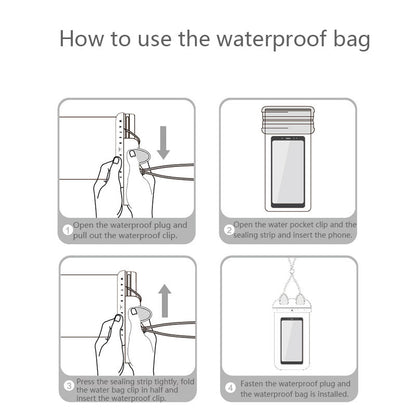 Waterproof Phone Pouch Fits Up to 7 Cell Phone Cute Cat IPX8 Phone Protector Clear TPU Dry Bag Screen Touch Sensitivity