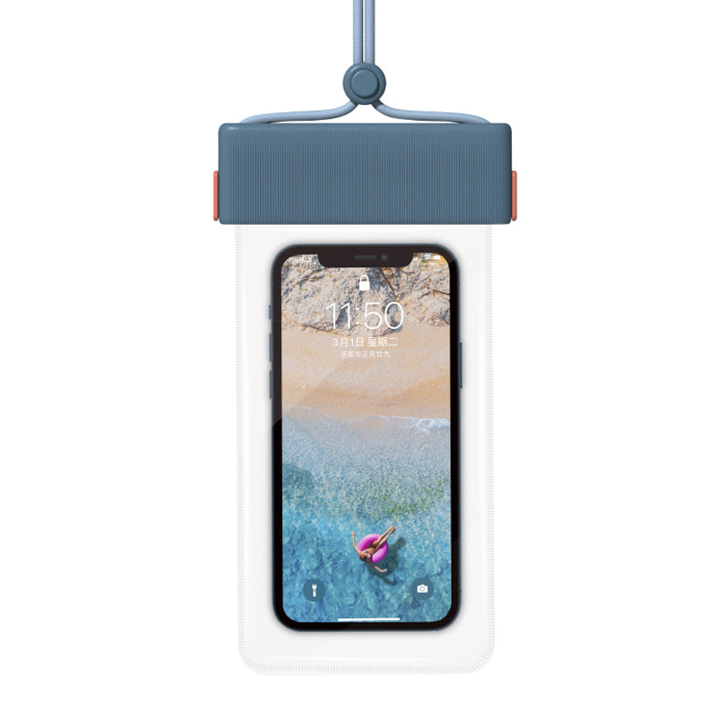 IPX8 Waterproof Case for Phones within 7.0'' Stripes Texture Clear TPU Touchscreen Cellphone Dry Bag Beach Essentials