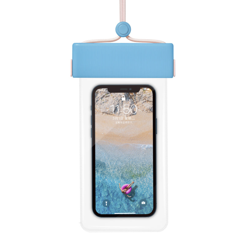 IPX8 Waterproof Case for Phones within 7.0'' Stripes Texture Clear TPU Touchscreen Cellphone Dry Bag Beach Essentials