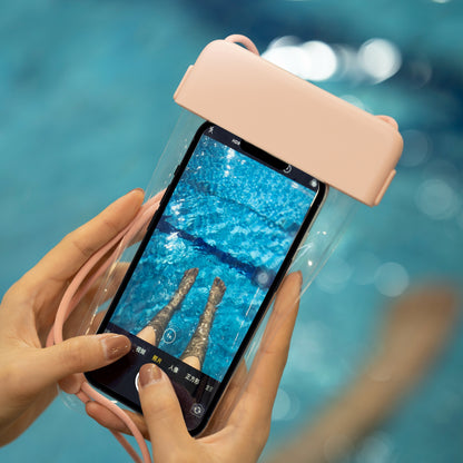 IPX8 Waterproof Phone Case Clear TPU Cellphone Holder Pouch Screen Touchable for Smartphones within 7''