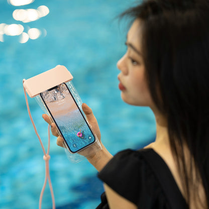 IPX8 Waterproof Phone Case Clear TPU Cellphone Holder Pouch Screen Touchable for Smartphones within 7''