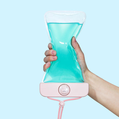 IPX8 Waterproof Phone Pouch for Phones within 7.2'' Cute Bear ransparent TPU Floating Phone Case Underwater Screen Touchable