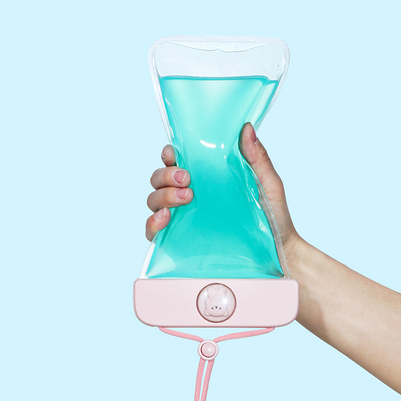 IPX8 Waterproof Phone Pouch for Phones within 7.2'' Cute Bear ransparent TPU Floating Phone Case Underwater Screen Touchable