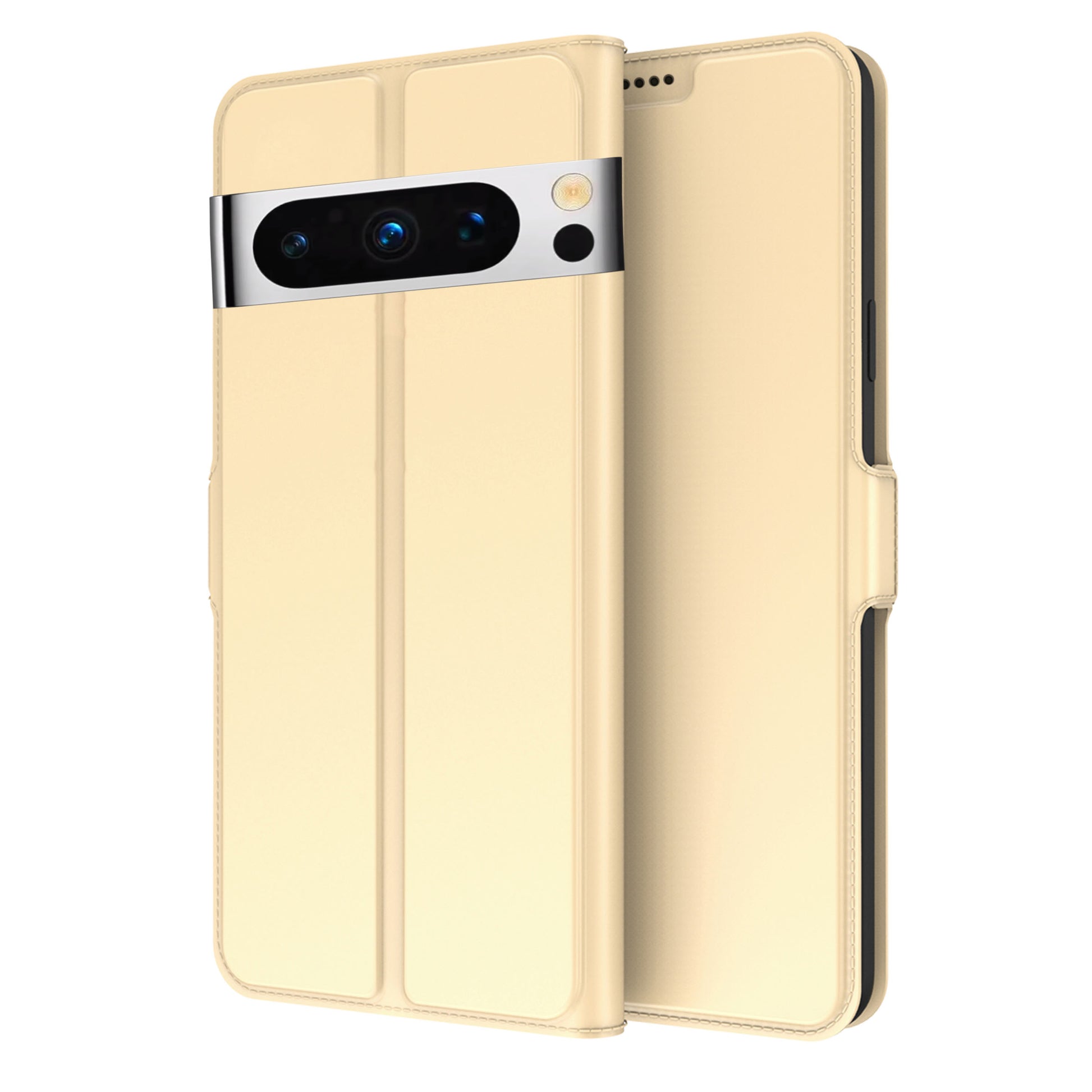 For Google Pixel 8 Pro Card Holder Phone Case PU Leather + TPU Phone Stand Cover