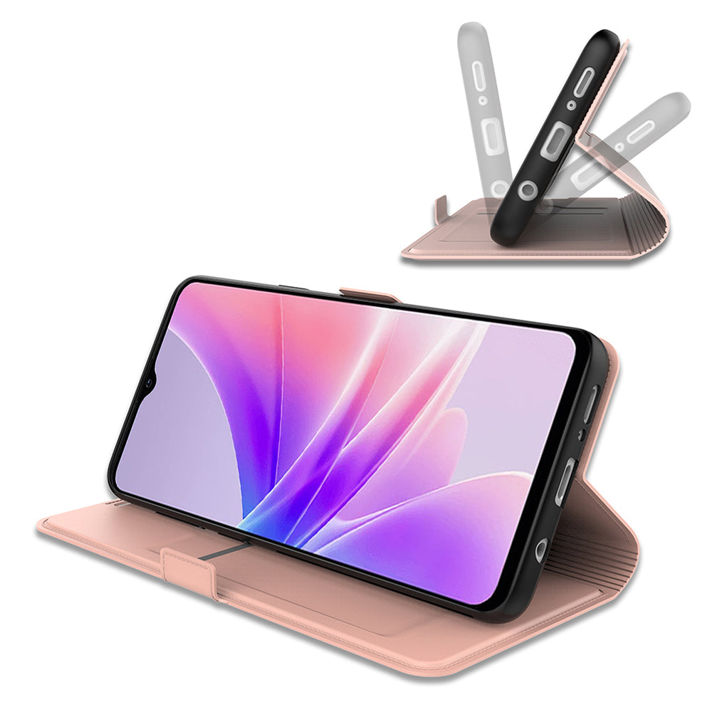 For Google Pixel 8 Pro Card Holder Phone Case PU Leather + TPU Phone Stand Cover