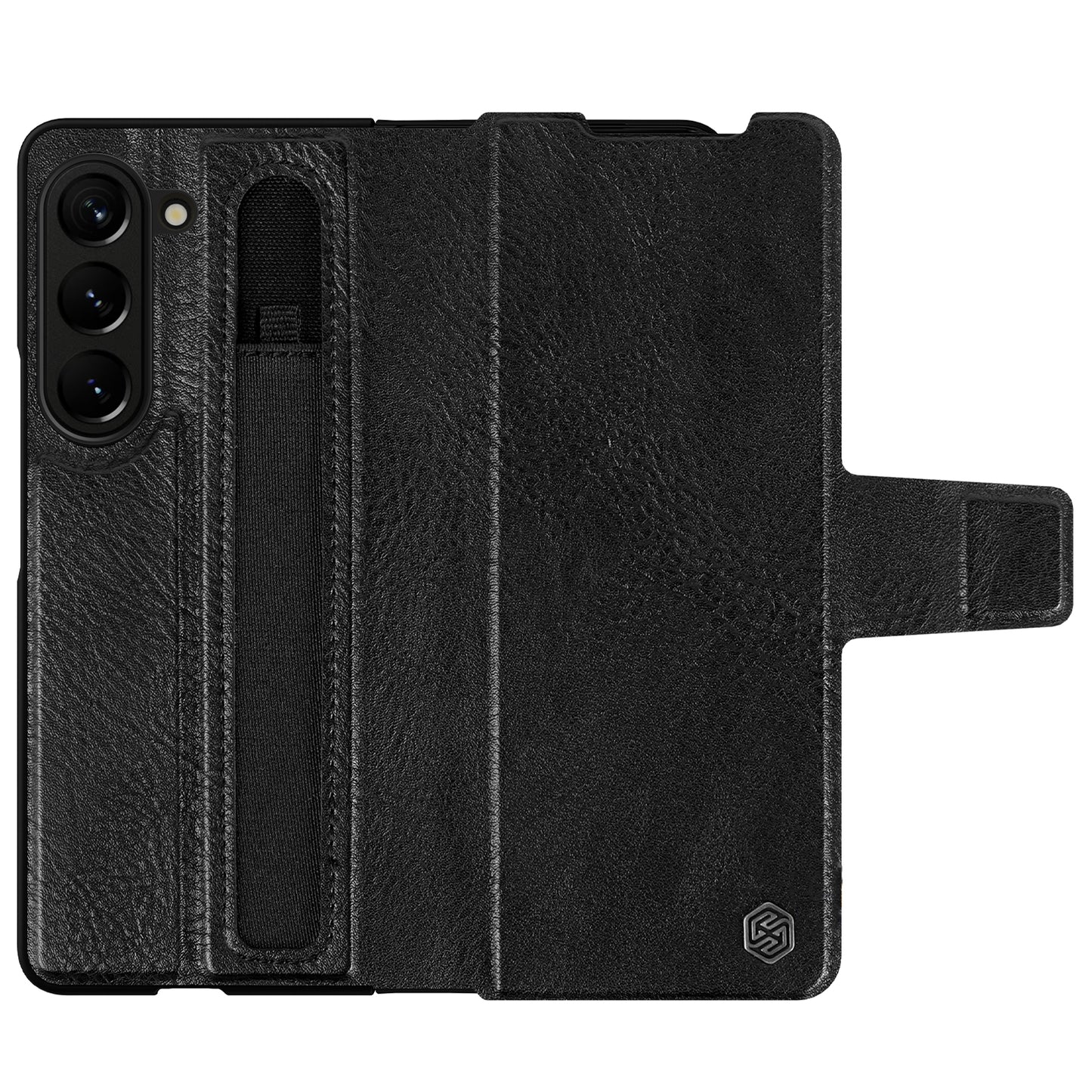 NILLKIN For Samsung Galaxy Z Fold5 5G PU Leather Phone Case Stand Full Protection Phone Cover with Pen Slot