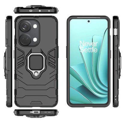 For OnePlus Nord 3 5G / Ace 2V TPU + PC Dual Layered Phone Case Finger Ring Kickstand Cover