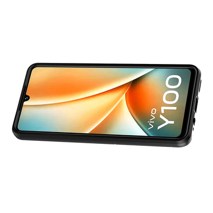 For vivo Y100 5G TPU + PC Hybrid Phone Case Finger Ring Kickstand Drop-proof Cover