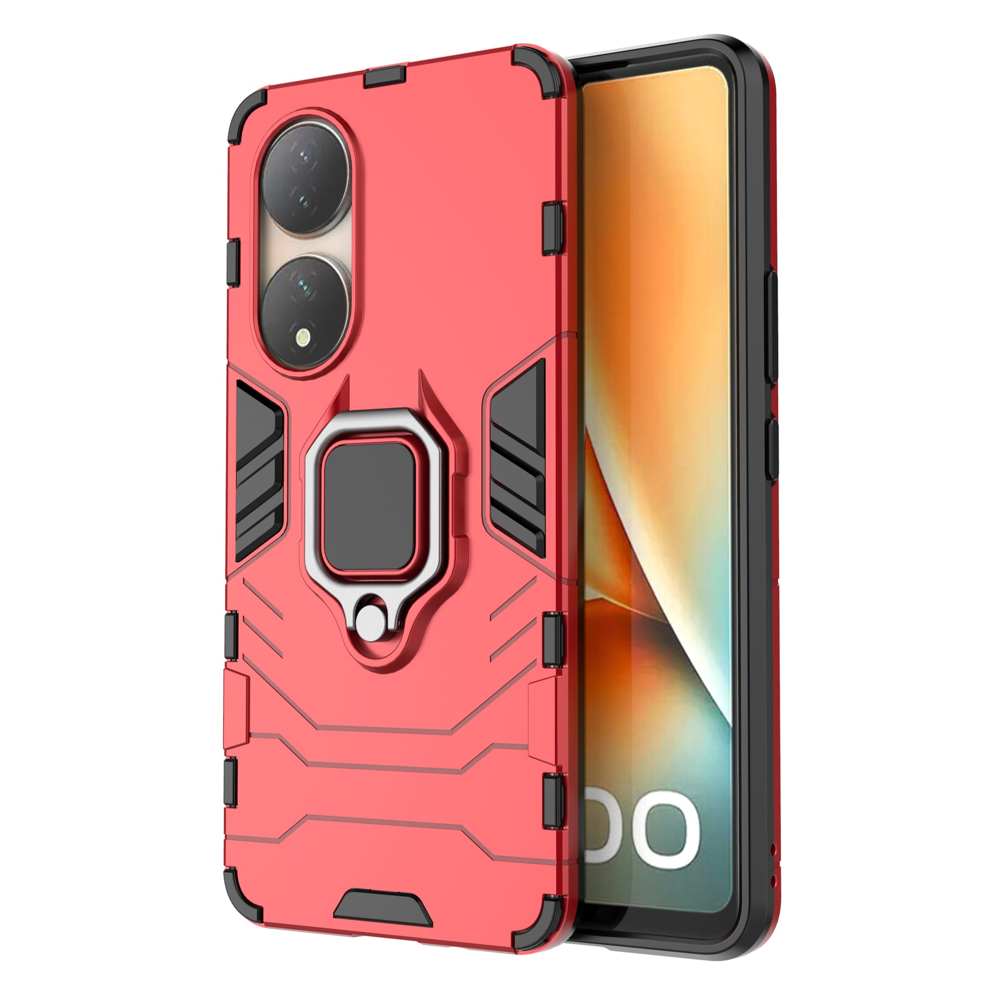 For vivo Y100 5G TPU + PC Hybrid Phone Case Finger Ring Kickstand Drop-proof Cover
