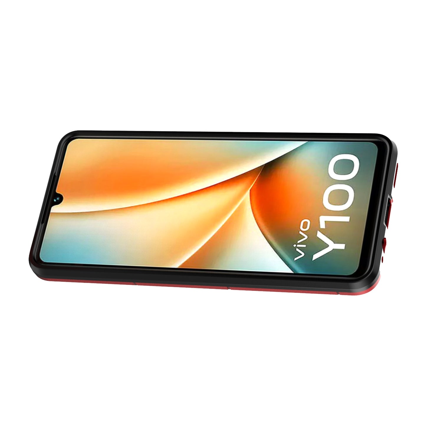 For vivo Y100 5G TPU + PC Hybrid Phone Case Finger Ring Kickstand Drop-proof Cover