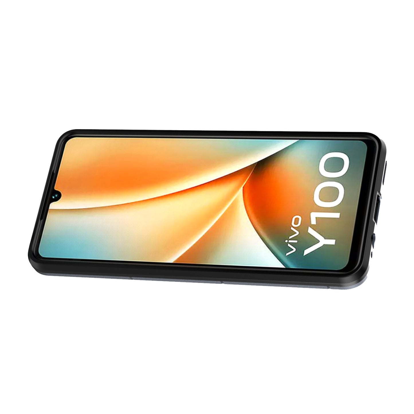 For vivo Y100 5G TPU + PC Hybrid Phone Case Finger Ring Kickstand Drop-proof Cover