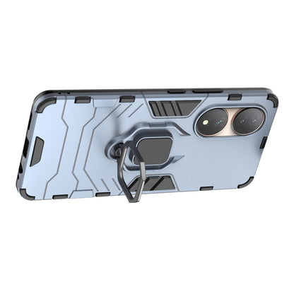 For vivo Y100 5G TPU + PC Hybrid Phone Case Finger Ring Kickstand Drop-proof Cover