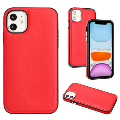YB Leather Coating Series-6 For iPhone 11 Back Shell Cell Phone Guard Cover PU Leather+TPU Case
