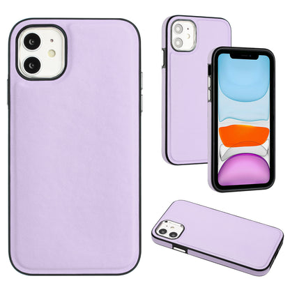 YB Leather Coating Series-6 For iPhone 11 Back Shell Cell Phone Guard Cover PU Leather+TPU Case