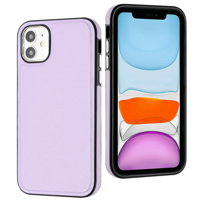 YB Leather Coating Series-6 For iPhone 11 Back Shell Cell Phone Guard Cover PU Leather+TPU Case