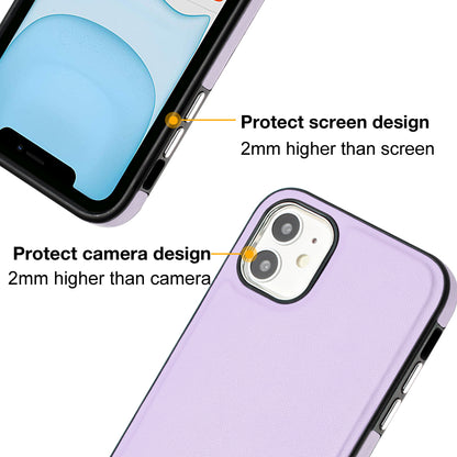 YB Leather Coating Series-6 For iPhone 11 Back Shell Cell Phone Guard Cover PU Leather+TPU Case